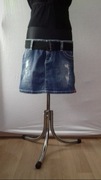 Jeansowa Mini Spódnica Przecierana. Denim EDC by Esprit. Rozmiar M/L