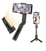 elfie Stick z ulepszonym statywem, Selfie Stick Tripod z 2 Fill Light