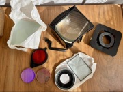 Rzutnik i zestaw części do rzutnika slajdów projektora soczewki retro PRL