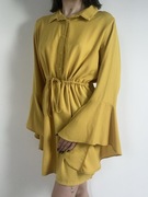 Musztardowa sukienka koszulowa rozm. XXL Missguided