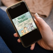 E-zaproszenie online dla chłopca na Roczek motyw SAFARI PERSONALIZOWANE