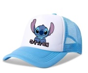 CZAPKA BASEBALLOWA ZE STITCHEM | RÓŻOWA I NIEBIESKA | REGULOWANA |siatka