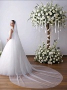 3-metrowy Welon Ślubny Ecru z Widokiem na Marzenia