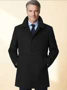 Zimowy męski płaszcz klasyczny, elegancki, do biura i na co dzień, stylowy