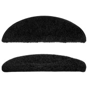 vidaXL Nakładki na schody, 10 szt., 65x21x4 cm, czarne