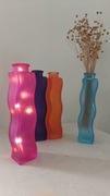 Butelki, wazoniki dekoracyjne, szklane, kolorowe