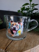 Szklanka kubek Handmade 400ml Staffordshire Bull Terrier