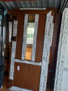 Drzwi zewnętrzne nowe Pcv 210*100 z klamką orzech