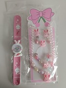 Nowy zestaw biżuterii dziewczęcej króliczek 