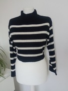 H&M damski krótki sweter w paski r 146/152