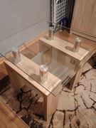 Stolik Kawowy Szklany Sonoma 60x60 cm 