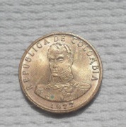 Kolumbia Republika 2 peso 1977 KM# 263 Generał Szymon Bolivar Ładny stan