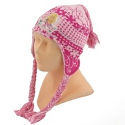 Czapka z warkoczami Barbie 951-477 - roz. 52 róż