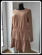 cappuccino beżowa sukienka SINSAY Basic XL 42 super stan