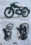 Papier ryżowy Motocykle 21x30