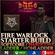 Diablo 2 Fire Apocalypse Warlock Zestaw LADDER STARTER Resurrected d2r 