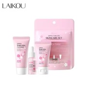 Japan Sakura Skincare Set - Serum do twarzy, krem nawilżający krem pod oczy