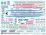 Academy 12634 - kalki na C-118 i VC-118 (wojskowe DC-6)