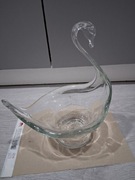 Szklany łabedź misa