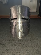 Hełm garnczkowy krucjatowy rycerz larp