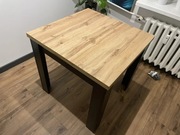 Stół kwadratowy rozkładany stoł do salonu 80 x 80 x 77cm czarny