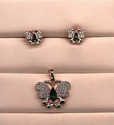 Kolczyki + zawieszka motyl