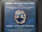 Loch Ness Monster, 2 dolary, 1 oz AG, Niue