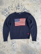 Damski sweter Polo Ralph Lauren Made In Japan Rozmiar S Flaga USA