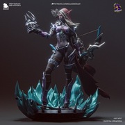 Figurka druk 3D żywica " Sylvanas Windrunner World of Warcraft " - 1/8 