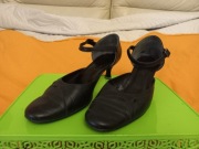 Czarne szpilki obcas 6 cm skóra naturalna, 39