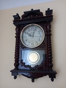 Zegar wiszący ścienny wahadłowy PRL sprawny