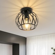 METALOWA LAMPA SUFITOWA E27 RETRO LOFT  SALON SYPIALNIA