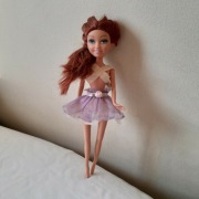 Lalka ruda laleczka dużo włosów długie kręcone 