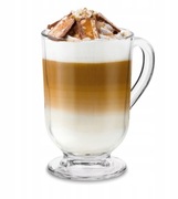 KUBEK do KAWY SZKLANKI z Uchem WYSOKIE Szklane Tadar Latte Mocha 6x300 