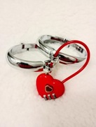 Super Mocne Stalowe Kajdanki Zamykane na Pin Kłódkę szyfrowaną / metal