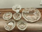 HS Walther Glas Carmen Flower zestaw 6 szt patera talerz miska