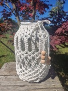 Lampion w stylu Boho wykonany metodą makramy