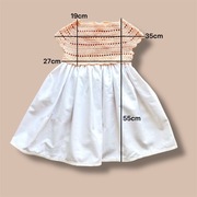 Ręcznie robiona sukienka na szydełku 6-9 miesięcy