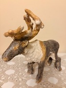 Renifer rzeźba ceramiczna unikat