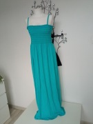 Up2Fashion długa letnia sukienka turkusowa r 40