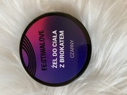 Żel do ciała i włosów z brokatem czarny brokat