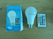 Żarówka LED E27 8W RGBW 640lm mleczny klosz + Gratis
