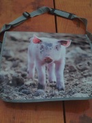 Nowa szara torba na ramię że świnką 