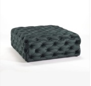 Piękna Orchidea Pufa 103x103cm pikowana welurowa Sofaroom zielona Made inPL