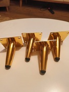 Nóżki meblowe skosne w kolorze złotym. 13cm 4 sztuki