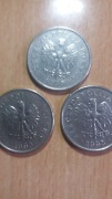 3 MONETY 1ZŁ Z 1995