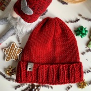 Czapka zimowa wełniana handmade 