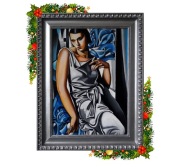 Tamara Łempicka, "Portret Pani M.", ręcznie malowana kopia obrazu, olej