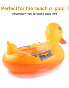 3 szt. Nadmuchiwany ponton do basenu z żółtą kaczką z uchwytami, 