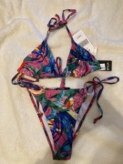 Nasty Gal strój kąpielowy bikini 36 S tropikalne